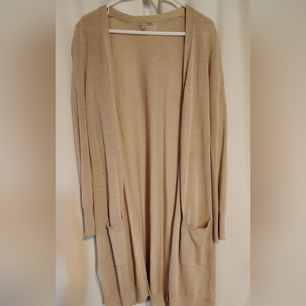 Long lightweight open cardigan